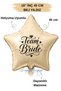 18 Inch Beige Star Foil Balloon |   Bride Team Printed |   Helyuma Compatible Bachelor Party Balloon