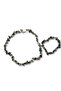Agate Real Natural Stone Women's Necklace and Bracelet Set Green - 6