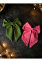 Set of 2 Large Bowknot Automatic Hair Clips for Women and Children, Patterned Solid Color Hair Clips