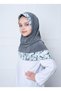 Girls Hijab for Kids – Stylish Modest Islamic Headscarf for Muslim Girls, Printed Trim Kids Hijab with Front Button Detail - 3