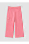 Pink Wide-Leg Cargo Sweatpants with Pockets for Girls - 3