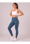 Women's High Waist Gathering Sports Leggings with Side Stripe Detail – Stretchy Long Fitness Leggings - 2