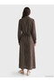 Brown Shirt Dress with Belt - 4