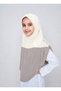 Girls Hijab for Kids – Stylish Two-Tone Modest Islamic Headscarf for Muslim Girls, Kids Hijab with Decorative Pearl Details & Scalloped Trim - 2