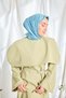 Twill Silk Scarf Geometric Blue - 2