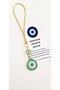 Gift-Ornament with Evil Eye Beads, Drop Model Rear View Mirror Ornament - Water Green - 2