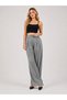 Women's High Waist Pleated Detailed Wide Leg Modal Fabric Sweatpants - 3