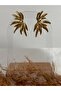Half Flower Figure Steel Earrings - 3