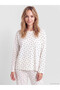 Esvab • Modern & Distinctive Zero Roba Collar Polka Dot Piece Women's Pajama Set