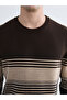 Esvab • Modern & Distinctive Zero Roba Collar Striped Men's Knitwear Sweater - 3