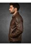 Genuine Lambskin Men's Coat (Hazelnut Color) - 3