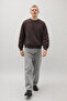 Men's 100% Cotton Comfortable Brown Winter Sweatshirt - 4