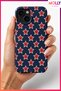 Midnight Blue Retro Stars Patterned Velvet Inside Silicone Case for iPhone 15 - 2