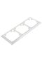 Hoff Soft frame, 3 modules, white, for socket / switch - 3