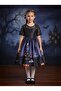 Halloween Pumpkin Print Dress - Black