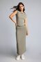 Bodycon Body-Hugging High Neck Modal Short Sleeve Maxi Dress H0862Ax26Au - 2