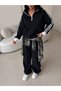 Half Zipper Striped Suit - 2