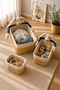Bunny Dreams 3-Piece Organizer Basket Set |   Children's Room Toy and Organizer Basket with Rabbit Figure - 2