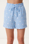 Embroidered Muslin Shirt Shorts Set Lax0014 Sky Blue - 6