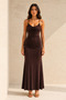 Degaje Collar Ring Detailed Maxi Dress - Brown - 2