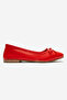 Genuine Leather Women's Ballet Flats with Bows - 2