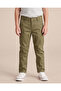 Boys Olive Casual Trousers