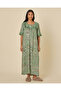 Women Green Printed Nightgown