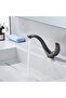 Bathroom Sink Faucet Waterfall New Modern Design Anthracite Color Imported with 7 Years Warranty - 4