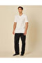 Men White Button Placket Polo T-Shirt T shirt - 5