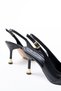 Zri̇n-1151 Premium Black Daily Open-Back Heeled Shoes 11 cm - 5