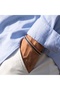 Men's Copper Bracelet - Black Strip Chain Detail, Open Shackle with Magnetic End - 4