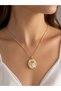 316L Steel Gold Color Chain Zircon Stone Phoenix Embroidered Open Model Women's Necklace - 3