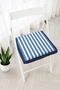 Thick Striped Patterned Fringed Zippered Chair Cushion - Tasseled Kitchen and Balcony Decor Cushion - 2