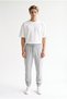 Men's Gray Parachute Fabric Trousers with Elasticated Legs and Zippered Back Pockets - 2