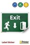 Exit/Exit Warning Sign Sticker 50X70 cm