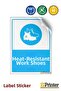 Heat Resistant Work Shoes Wear Warning Sign Label 25X35 cm