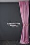 Saten Fonluk Pi̇lesi̇ze Pink Color Single Wing Background Curtain Width 200 cm Length 260 cm - 8
