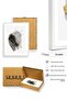 White Wooden Framed Minimalist Triple Painting Huhu208 - Triple Painting Set White Frame - 2