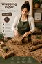 10 Pieces of Kraft Pine Cone Patterned Wrapping Paper 70X100 cm Christmas Gift Wrapping Paper - 3