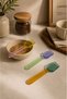 3-Piece, Colored Glass Prismatic Mouth Spoon Set - Ice Cream Spoon - Heat Resistant, Multi-Purpose Spoon - 2