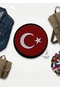 10-Piece Round Turkish Flag Woven Emblem – Iron-On Moon and Star Patch for Clothes, Coats, and Backpacks - 3