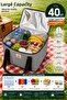 40 Liter Thermal Ice Cooler Bag Foldable Ice Cooler Bag for Picnic, Camping, Beach and Travel
