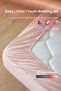 100% Cotton Poplin Children's Youth Duvet Cover Set 3 Piece Duvet Cover Set with Elastic Sheet 80X180 Dusty Pink - 4