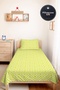 Yellow Geometric Modern Young Room Single Pique Set - Minimal 160X220 cm Quilted Bedspread