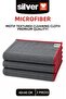 Premium Gray Woven Microfiber Cleaning Cloth 40X40 cm 3-Pack Super Absorbent Non-Marking Multi-Purpose Home and Car Cleaning Cloth