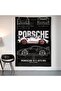 Porsche 911 Gt3 Rs Blueprint Wall Covering Wall Tapestry First Quality Satin Fabric Poster