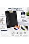A4 Plexi Secretary Set 2.8 mm Plexi |   50 A4 Photocopy Paper Sheets + 6 Ballpoint Pens + 6 Artpen Felt-Tip Pens - 2
