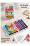 Jumbo Felt Tip Pen 12 Colors 1 Pack Fixpoint 12-Pack Jumbo Felt Tip Pen Vivid Colors Washable Quality - 6