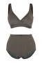 Khaki Bralette Covered High Waist Hipster Bikini Set Tbess26Bt00192 - 4