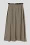 Khaki Pleated Side Zipper Woven Skirt Tdrss26Et00067 - 3